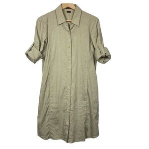 THEORY Linen Blend Long Sleeves Lannie
Shellback Shirt Dress, Size 4